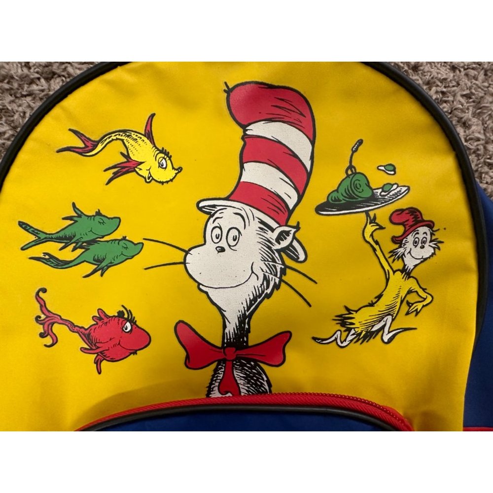Dr. Seuss & His Friends 1997 vintage multicolor unisex mini backpack purse - Picture 3 of 8